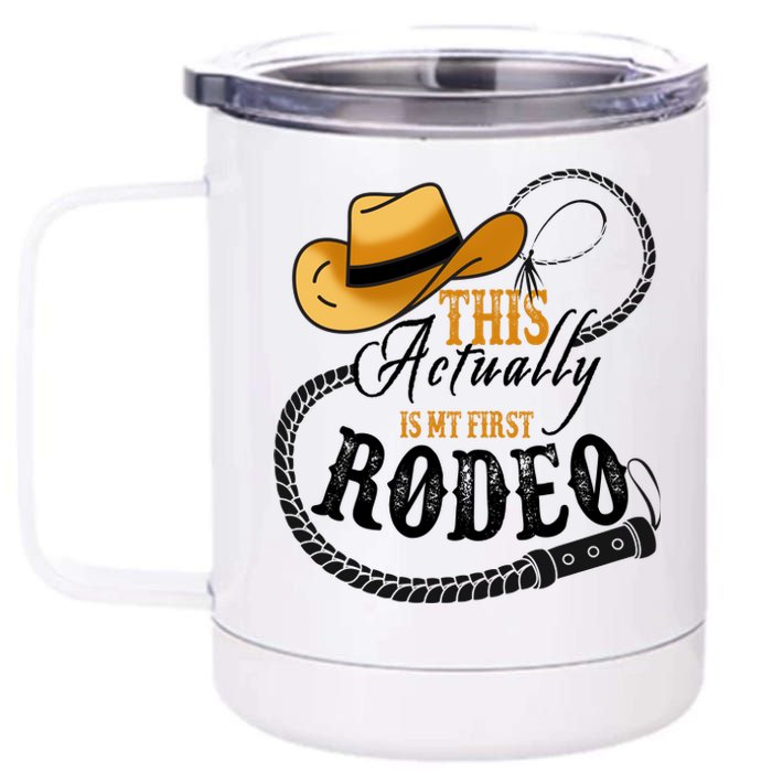 Cowboy Barn Bull Rider Rodeo First Rodeo 12 oz Stainless Steel Tumbler Cup