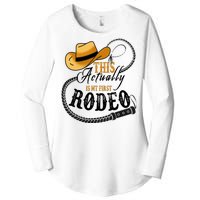 Cowboy Barn Bull Rider Rodeo First Rodeo Women's Perfect Tri Tunic Long Sleeve Shirt