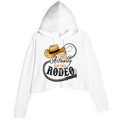 Cowboy Barn Bull Rider Rodeo First Rodeo Crop Fleece Hoodie