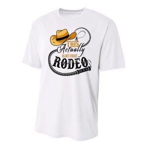 Cowboy Barn Bull Rider Rodeo First Rodeo Youth Performance Sprint T-Shirt