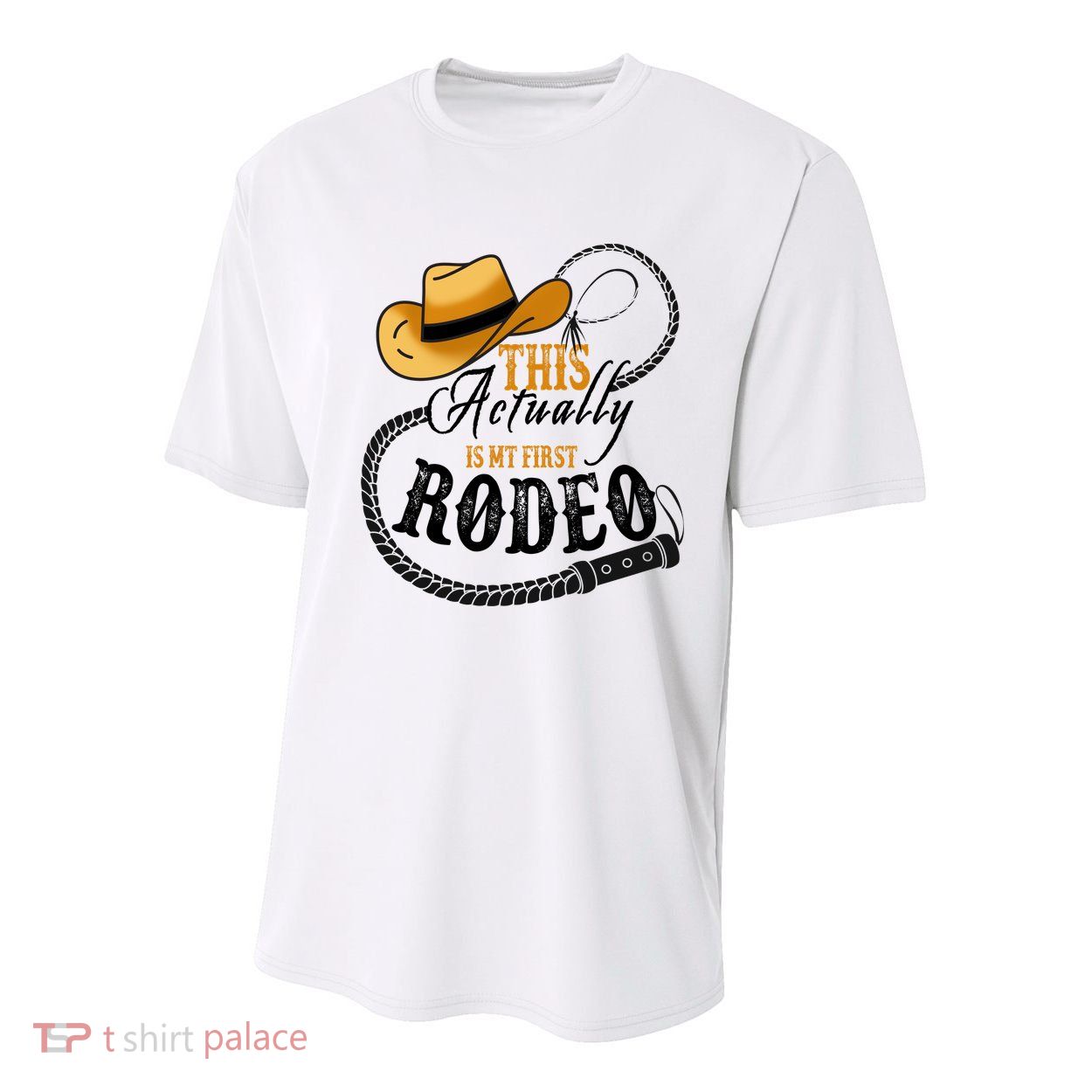 Cowboy Barn Bull Rider Rodeo First Rodeo Youth Performance Sprint T-Shirt