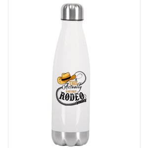 Cowboy Barn Bull Rider Rodeo First Rodeo Stainless Steel Insulated Water Bottle