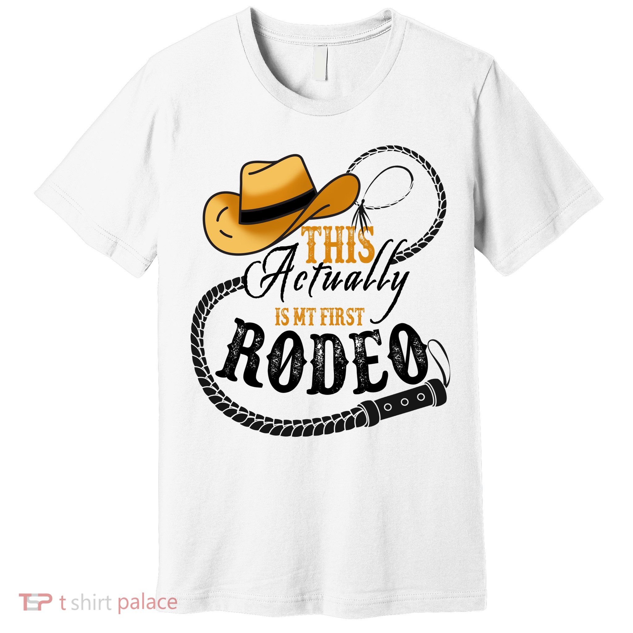 Cowboy Barn Bull Rider Rodeo First Rodeo Premium T-Shirt