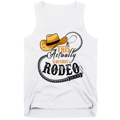 Cowboy Barn Bull Rider Rodeo First Rodeo Tank Top