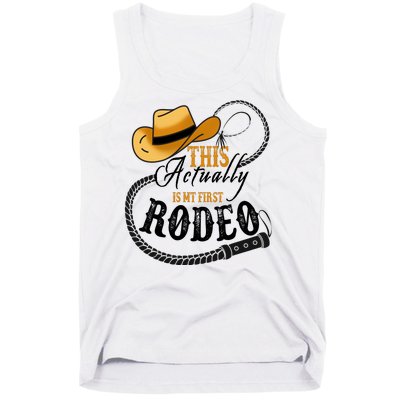 Cowboy Barn Bull Rider Rodeo First Rodeo Tank Top