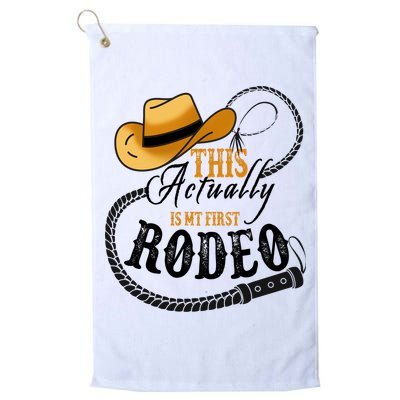 Cowboy Barn Bull Rider Rodeo First Rodeo Golf Towel