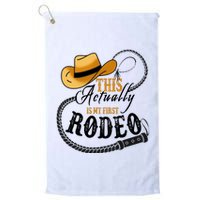 Cowboy Barn Bull Rider Rodeo First Rodeo Platinum Collection Golf Towel