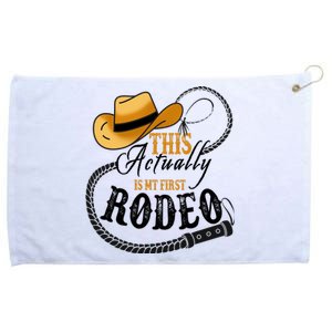 Cowboy Barn Bull Rider Rodeo First Rodeo Grommeted Golf Towel