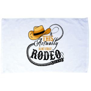 Cowboy Barn Bull Rider Rodeo First Rodeo Microfiber Hand Towel