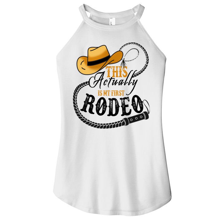 Cowboy Barn Bull Rider Rodeo First Rodeo Women's Perfect Tri Rocker Tank