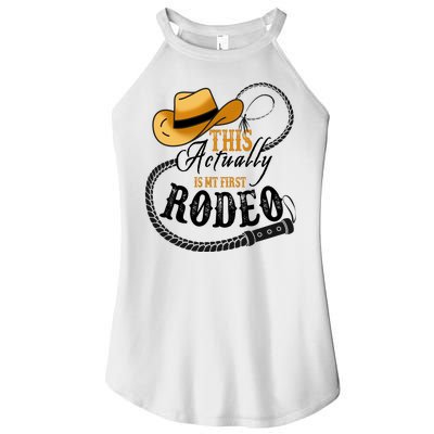 Cowboy Barn Bull Rider Rodeo First Rodeo Women's Perfect Tri Rocker Tank