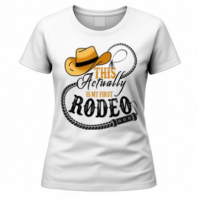 Cowboy Barn Bull Rider Rodeo First Rodeo Women's T-Shirt