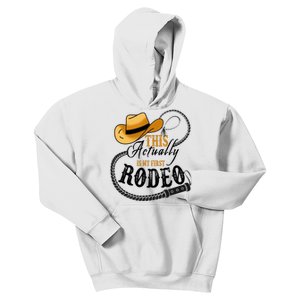 Cowboy Barn Bull Rider Rodeo First Rodeo Kids Hoodie