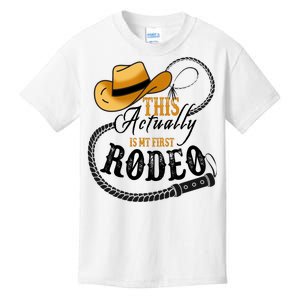 Cowboy Barn Bull Rider Rodeo First Rodeo Kids T-Shirt