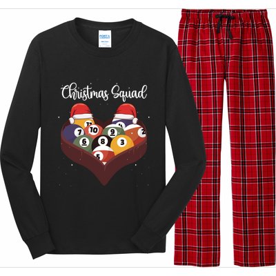 Christmas Billiard Ball Pool Player Christmas Billiards Gift Long Sleeve Pajama Set