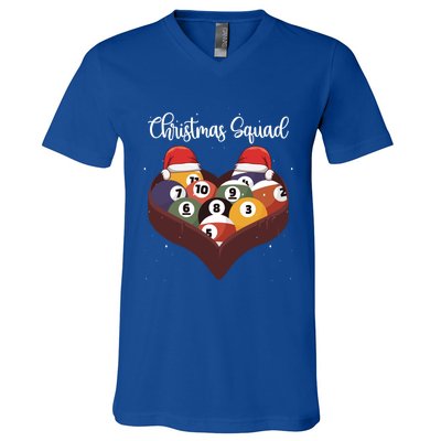 Christmas Billiard Ball Pool Player Christmas Billiards Gift V-Neck T-Shirt