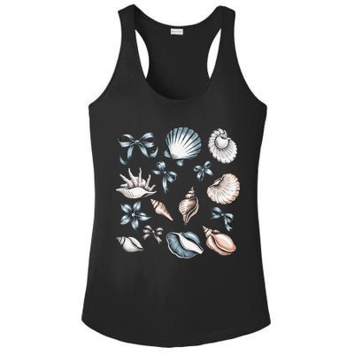 Coquette Blue Bow Ocean Beach Retro Summer Women Ladies PosiCharge Competitor Racerback Tank