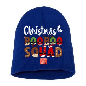 Christmas Boo Boo Squad Er Nurse Team Pediatric Nicu Icu Cool Gift Short Acrylic Beanie