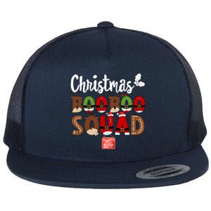 Christmas Boo Boo Squad Er Nurse Team Pediatric Nicu Icu Cool Gift Flat Bill Trucker Hat