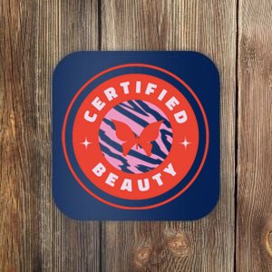 Certified Beauty Butterfly Cute Gift Coaster