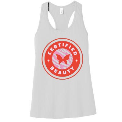 Certified Beauty Butterfly Cute Gift Women's Racerback Tank