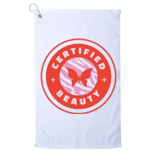 Certified Beauty Butterfly Cute Gift Platinum Collection Golf Towel