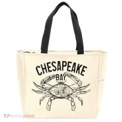 Chesapeake Bay Blue Crab Virginia Maryland Zip Tote Bag