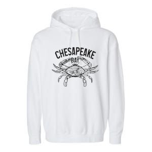 Chesapeake Bay Blue Crab Virginia Maryland Garment-Dyed Fleece Hoodie