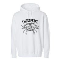 Chesapeake Bay Blue Crab Virginia Maryland Garment-Dyed Fleece Hoodie