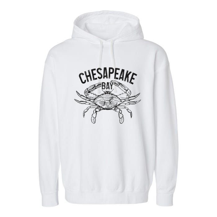 Chesapeake Bay Blue Crab Virginia Maryland Garment-Dyed Fleece Hoodie