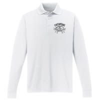 Chesapeake Bay Blue Crab Virginia Maryland Performance Long Sleeve Polo