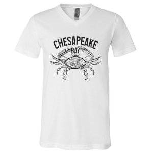 Chesapeake Bay Blue Crab Virginia Maryland V-Neck T-Shirt