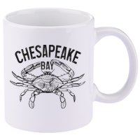 Chesapeake Bay Blue Crab Virginia Maryland 11oz C Handle Ceramic Mug