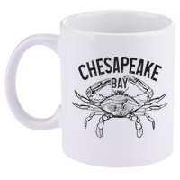 Chesapeake Bay Blue Crab Virginia Maryland 11oz C Handle Ceramic Mug