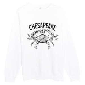 Chesapeake Bay Blue Crab Virginia Maryland Premium Crewneck Sweatshirt