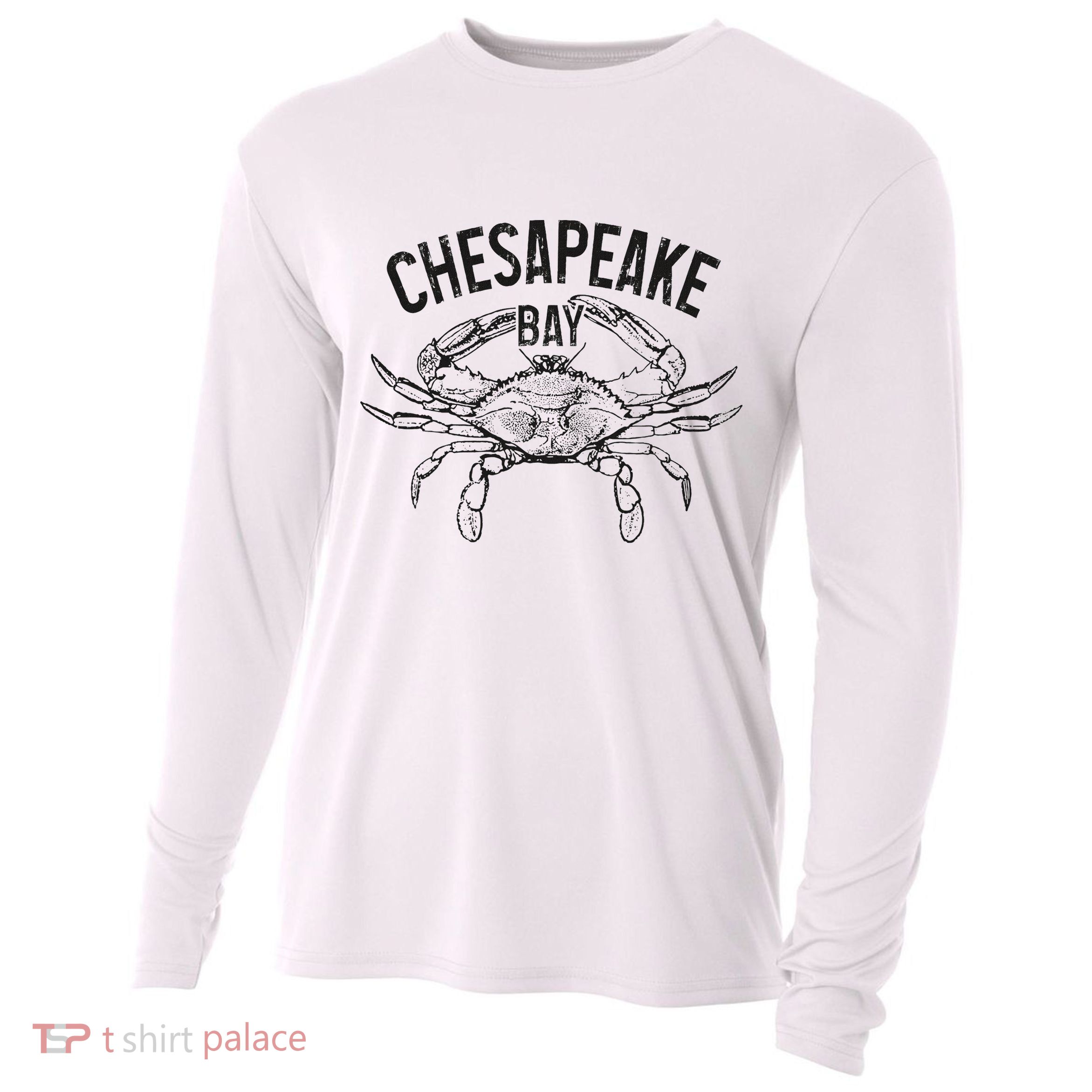 Chesapeake Bay Blue Crab Virginia Maryland Cooling Performance Long Sleeve Crew