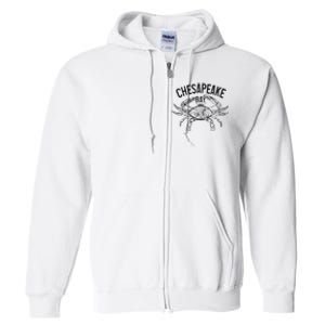 Chesapeake Bay Blue Crab Virginia Maryland Full Zip Hoodie