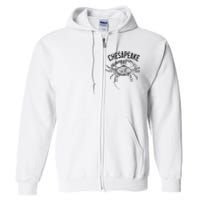 Chesapeake Bay Blue Crab Virginia Maryland Full Zip Hoodie