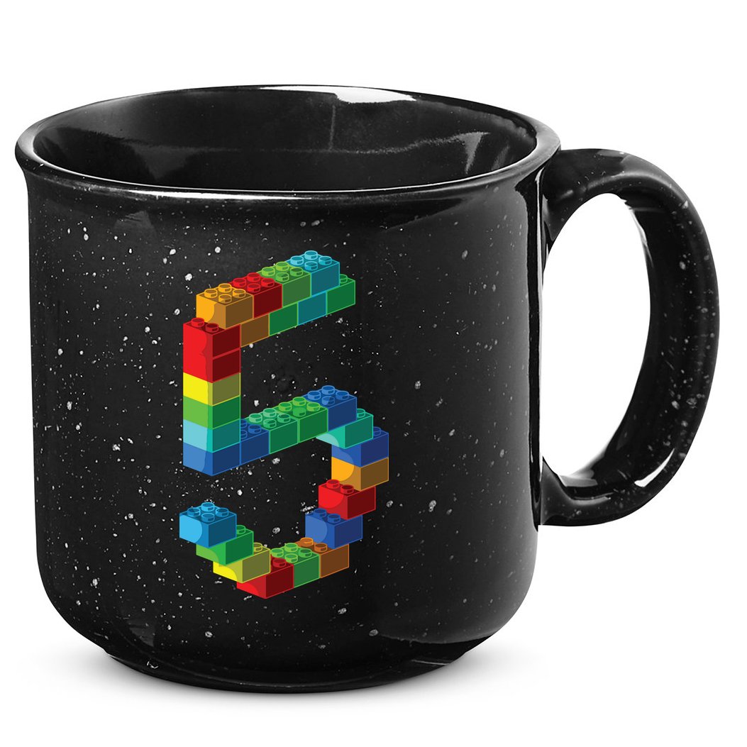 Cute Block Building 5th Birthday Gift 5 Years Old Boy Girl 15oz Campfire Ceramic Mug