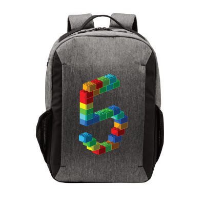 Cute Block Building 5th Birthday Gift 5 Years Old Boy Girl Vector Backpack