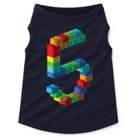 Cute Block Building 5th Birthday Gift 5 Years Old Boy Girl Doggie Tank
