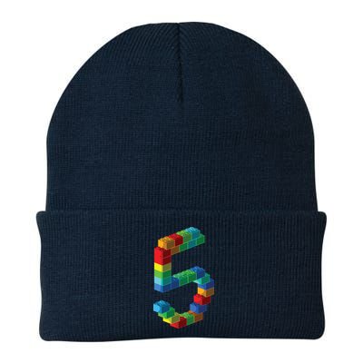 Cute Block Building 5th Birthday Gift 5 Years Old Boy Girl Beanie