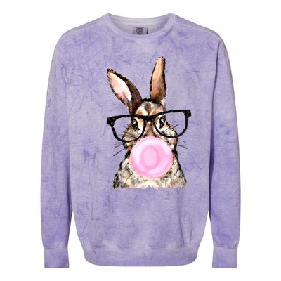 Cute Bubblegum Bunny Gift Colorblast Crewneck Sweatshirt