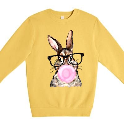 Cute Bubblegum Bunny Gift Premium Crewneck Sweatshirt