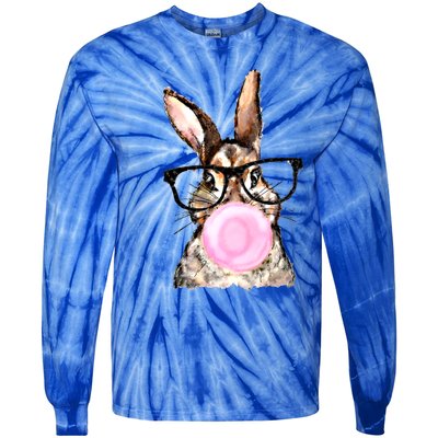 Cute Bubblegum Bunny Gift Tie-Dye Long Sleeve Shirt