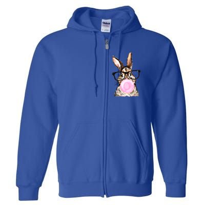 Cute Bubblegum Bunny Gift Full Zip Hoodie