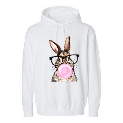 Cute Bubblegum Bunny Gift Garment-Dyed Fleece Hoodie