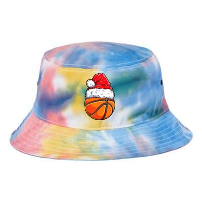 Christmas Basketball Ball Santa Hat Funny Sport Xmas Tie Dye Newport Bucket Hat