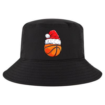 Christmas Basketball Ball Santa Hat Funny Sport Xmas Cool Comfort Performance Bucket Hat