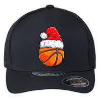 Christmas Basketball Ball Santa Hat Funny Sport Xmas Flexfit Unipanel Trucker Cap